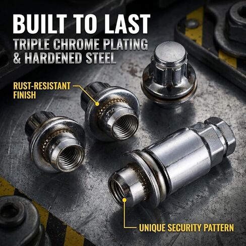 5PCS M12x1.5 Wheel Lock Nuts, 37mm Height, Flat Mag Seat, Fit Toyota Camry 1983-2024, Corolla 2003-2024, RAV4 1994-2024, Sienna 1998-2024, Matrix 2003-2014,Avalon,Venza,Prius,Highlander 2004-2024 in Kuwait
