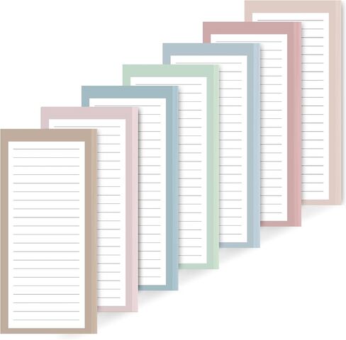 AZUREAL 7 Pack Magnetic Notepads for Refrigerator, 30 Pages/Book Grocery List Magnet Pad for Fridge, Design Magnetic Grocery List Pad for Fridge, Grocery List Notepad, To-Do Memos, List in Saudi Arabia