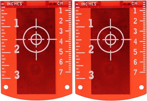 ZPSHYD Laser Targets, 2 Pack Magnetic Floor Laser Targets Card Plate for Laser Level to Enhancing the Visibility, Measurement Scale in Inches and Centimeters (Green) in Kuwait
