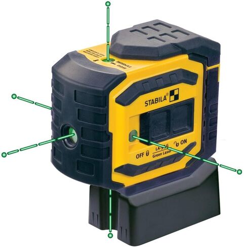 STABILA LA-5PG: ليزر 5 نقاط، مجموعة مكونة من 5 قطع، (فئة الأمان ll، خرج طاقة أقل من 1 ميجاوات) in Kuwait