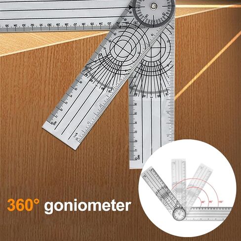 3PCS Clear Goniometers, Plastic Protractor Angle Finder, Angle Ruler with 7 Inch Arm, Angle Finder Protractor, Miter Angle Finder, Measurement Tool for School Office Measuring Work in Kuwait