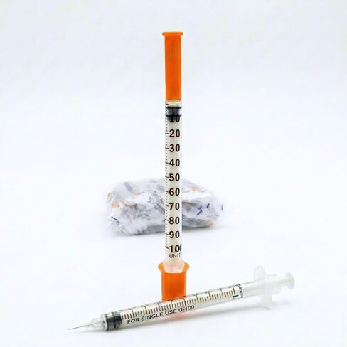 1mL (1cc) U-100 31G 1/4" (6mm) Short Needle Syringes, Disposable, Individually Sterilized and Packaged, Pack of 20. Smooth Plunger, Triple Sharpened in Kuwait