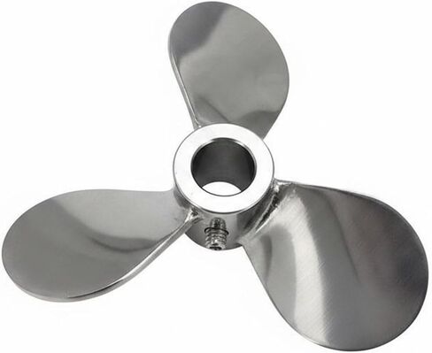 Generic Three-Leaf Stirring Impeller Mirror Polished 3- Mixing Propeller Low Vibration Machine Part for Industrial, Research Facility, Outer Diameter 150mm, Inner Hole 15mm, 304 Stainless Steel in Kuwait