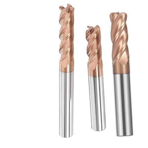 HRC55 مطحنة نهاية كربيد نصف قطرها الزاوية 4F R Ballnose CNC قاطعة الطحن الفولاذية التنغستن المطلية بالسطح المعدني (3R0.2x3x50) in Kuwait