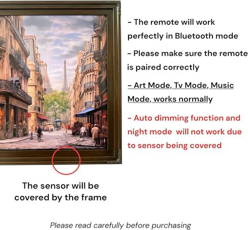 إطار تلفزيوني 55 بوصة لتلفزيون Hisense Canvas. إطار خشبي حقيقي ، إنهاء الجوز المظلم (ليس للاستخدام مع الطرز الأخرى) in Kuwait