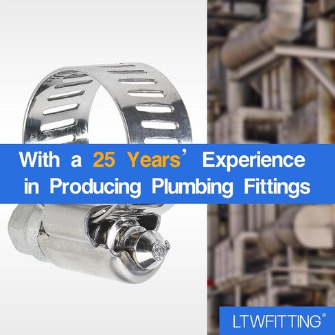 LTWFITTING 11-20 مم مشبك خرطوم من الفولاذ المقاوم للصدأ 316، مشابك تروس دودة قابلة للتعديل للسيارات المبرد خط الوقود السباكة المبرد والتطبيقات الميكانيكية (حزمة من 30) in Kuwait