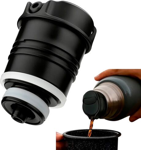 Stanley Thermos Stopper - New Model Vacuum Bottle Stopper - Thermo Lid Stopper Plug Replacement - Compatible with (0.8 QT, 1.1 QT, 2 QT) in Kuwait