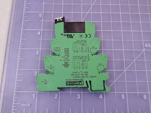 PHOENIX CONTACT PLC-BPT- 24DC/21 (2900445), 0.14-2.5 MM Cross Section, 10 MM Stripping Length, 24 VDC, 26-14 AWG, -40 to +85 Degree C, DIN Rail Mount, LED Display, Push-in Connection, Relay Base in Kuwait