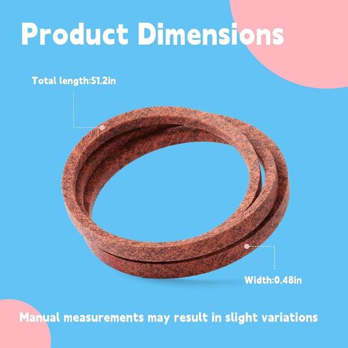 01007015P 01007015 V-Belt Replacement for Cub Cadet Tank Series Zero Turn Mowers Deck Drive Belt for Cub Cadet M48 M54 M60 M72 M723 L48 L60 Lawn Mower, A Section 51.2in in Kuwait