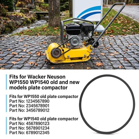 0111158 حزام القيادة، استبدال 5000011158 5100044733 متوافق مع Wacker Neuson WP1550 WP1540 الطرازات القديمة والجديدة لضاغطة الألواح in Saudi Arabia