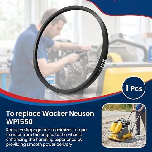 0111158 حزام القيادة، استبدال 5000011158 5100044733 متوافق مع Wacker Neuson WP1550 WP1540 الطرازات القديمة والجديدة لضاغطة الألواح in Saudi Arabia