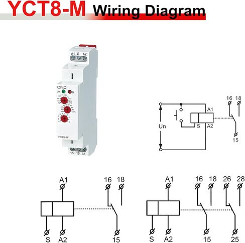 CNC YCT8-M2 16A مرحل مؤقت متعدد الوظائف مع 10 اختيارات للوظائف AC/DC 12V -220V مرحل تأخير الوقت 2 مرحلات التحكم في الإخراج DIN السكك الحديدية جبل الأتمتة الصناعية in Kuwait