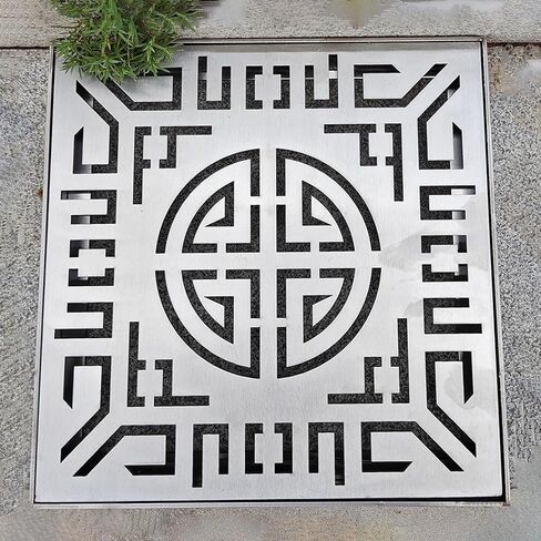 304 Stainless Steel Drain Grate Strainer, Indoor & Outdoor Floor Cover, 30cm x 30cm (11.8" x 11.8"), Durable Drainage Solution for Yard & Bathroom in Kuwait