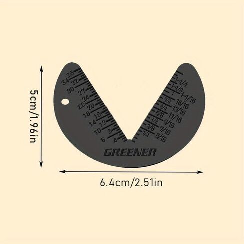 60 Degree Hex Nut Bolt Sizer Gauge, Metric & Standard Fastener Measuring Tool, Precision Allen Nut Size Checker, Compact Thread Identifier for Mechanics, Industrial Repair & DIY Workshop in Kuwait
