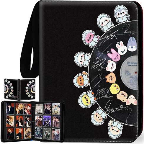 1008 Card Card Binder 9 Pocket ، موثق بطاقات 3 حلقة مع 56 صفحة الأكمام القابلة للإزالة ، وألبوم بطاقة تجميع بطاقة تداول عالية التخزين مقاومة للماء Careing Card Abrum for MTG TCG Cards in Kuwait
