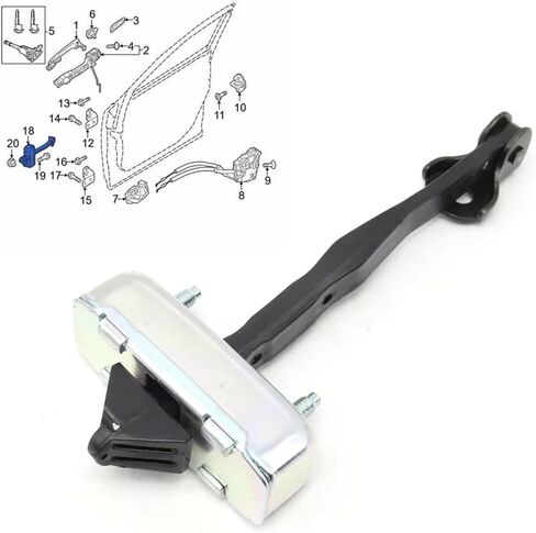 Car Door Hinges, Door Check Stop Strap, for Mazda, for CX-5 2017-2023 Car Front Rear Door Hinge Checker Stopper Limiter KB7W-58-270 K131-72-270 in Kuwait