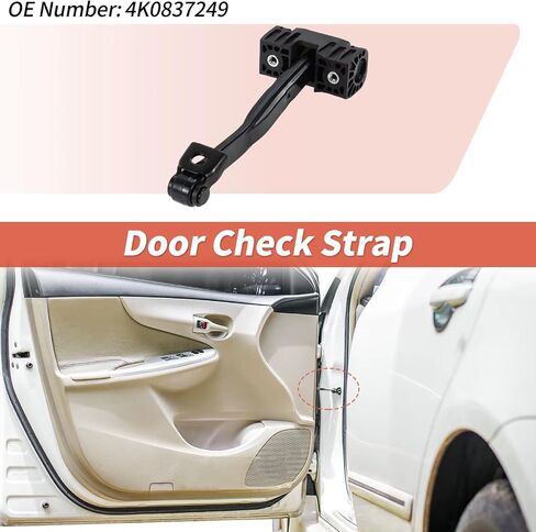 Car Door Hinges, Car Door Check Strap, for A6 2020 2021 2022 2023 2024, for S6 2020-2023 4K0837249 Front Door Check Strap Barcket Assembly Limiter Stopper in Kuwait
