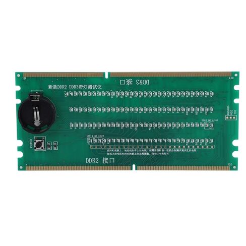 بطاقة اختبار اللوحة الأم لسطح المكتب لـ DDR2/DDR3 - جهاز اختبار LED للوحات الأم Intel/AMD، لا يتطلب طاقة خارجية، أداة تشخيص الأخطاء in Kuwait
