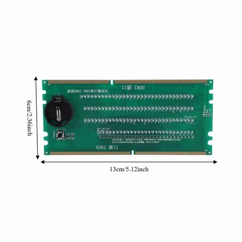 بطاقة اختبار اللوحة الأم لسطح المكتب لـ DDR2/DDR3 - جهاز اختبار LED للوحات الأم Intel/AMD، لا يتطلب طاقة خارجية، أداة تشخيص الأخطاء in Kuwait