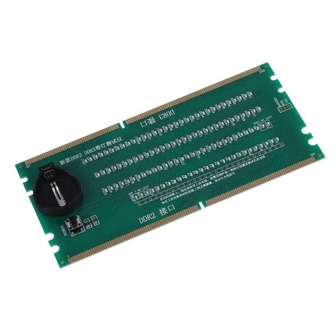 بطاقة اختبار اللوحة الأم لسطح المكتب لـ DDR2/DDR3 - جهاز اختبار LED للوحات الأم Intel/AMD، لا يتطلب طاقة خارجية، أداة تشخيص الأخطاء in Kuwait
