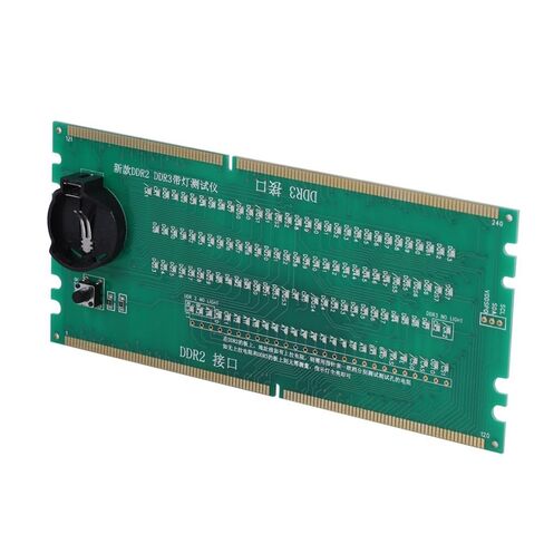 بطاقة اختبار اللوحة الأم لسطح المكتب لـ DDR2/DDR3 - جهاز اختبار LED للوحات الأم Intel/AMD، لا يتطلب طاقة خارجية، أداة تشخيص الأخطاء in Kuwait