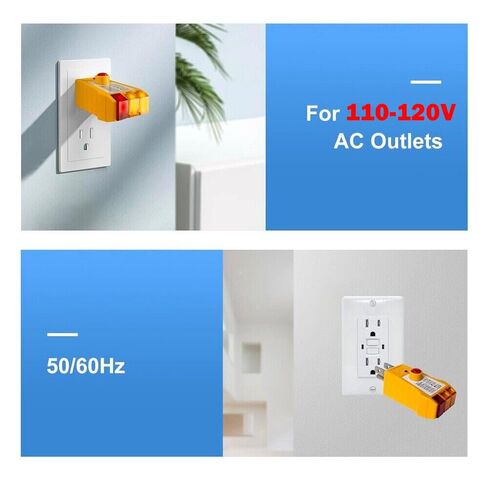 2-Pack 3-Pin Outlet Tester for GFCI & Grounding Detection, AC110V-120V USA Plug, Compact Neon Lamp Fault Indicator in Kuwait
