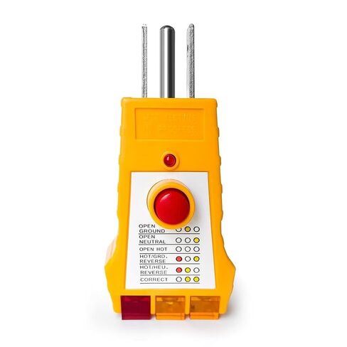 2-Pack 3-Pin Outlet Tester for GFCI & Grounding Detection, AC110V-120V USA Plug, Compact Neon Lamp Fault Indicator in Kuwait