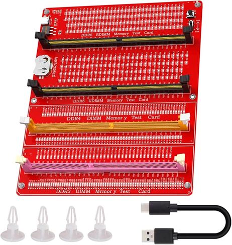 Tester DDR3 / DDR4 / DDR5 RDIMM/UDIMM Memory Tester with LED Indicators for Fixing Desktop and Server Computers Motherboard Diagnostic Tool in Kuwait