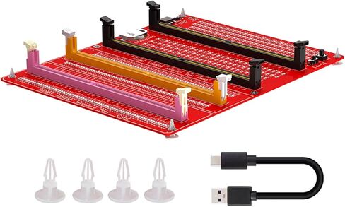Tester DDR3 / DDR4 / DDR5 RDIMM/UDIMM Memory Tester with LED Indicators for Fixing Desktop and Server Computers Motherboard Diagnostic Tool in Kuwait