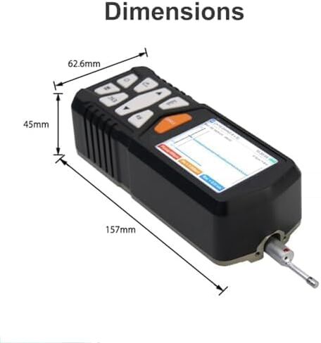 220V Rechargeable Digital Roughness Tester Precision Surface Profile Gauge, 0.001μm Accuracy, Ra 0.005-16.00μm Range, Data Storage, Industrial Measuring Tool in Kuwait
