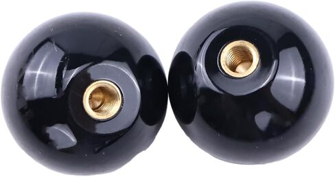 2 قطعة مقبض كروي ملولب M6x35mm متوافق مع مقبض عصا التحكم المسمار M6 في تركيب الإضاءة، وأذرع التحكم، وجزازة العشب، والمعدات الرياضية وأكثر من ذلك، أسود 1-3/8 بوصة in Kuwait