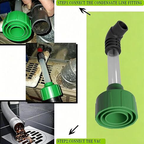 AC Drain Line Unclogger Tool, AC Drain Line Vacuum Adapter, HVAC to PVC | Universal wet vac attachment in Kuwait