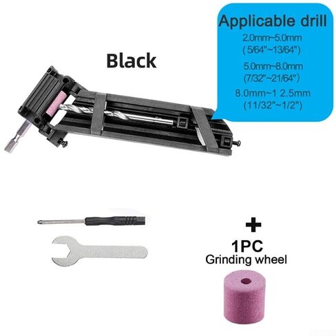 Adjustable Drill Bit Sharpener with Chrome Corundum Grinding Wheel Portable Tool for Power Accessories Includes Screwdriver and Wrench Kit in Kuwait