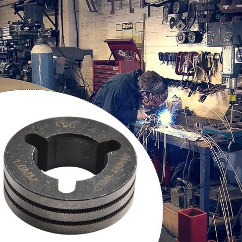 ملحق تغذية سلك أخدود MIG Welder Drive Roller مخرش في فولاذ محمل متوافق مع موديلات Miller/Clarke/SIP .030/.035/.045/1-16 بوصة لتغذية اللحام السلس #9 in Kuwait