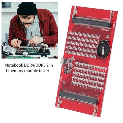 بطاقة اختبار ذاكرة الوصول العشوائي DDR4 DDR5 من CHICIRIS، مؤشر LED مزدوج أداة كشف الذاكرة لإمداد الطاقة، كاشف خطأ الدائرة المفتوحة المحمول لصيانة الكمبيوتر in Kuwait