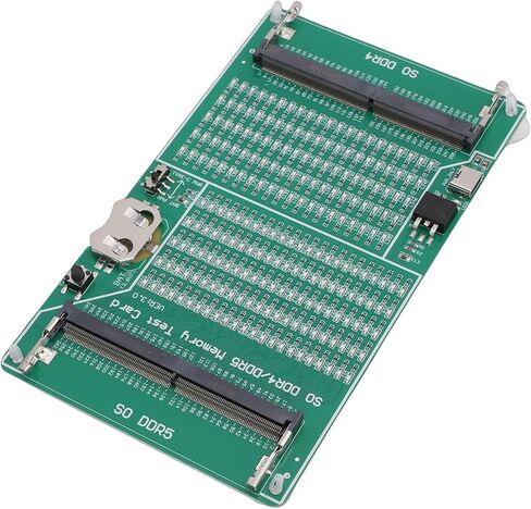 جهاز اختبار الذاكرة DDR4 DDR5، استكشاف أخطاء الأجهزة وإصلاحها بسهولة، مناسب لجهاز كمبيوتر خادم سطح المكتب المحمول، مؤشر ضوء LED، شحن البطارية المحمولة in Kuwait