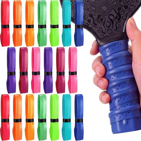 20 Pcs Dinkball Paddle Racket Grip Tape Bulk Compatible with Dickleball, Tennis, Badminton Overgrip Replacement Grip Wrap for Rackets Anti-Slip and Absorbent Grips in Kuwait