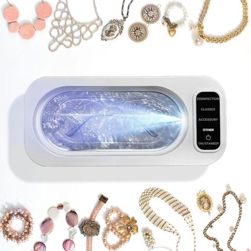 Joyzan Ultrasonic Jewelry Cleaner, 50KHz Professional Ultra Sonic Machine 3 Cleaning Modes 350ML Stainless Steel Tank Eyeglass Rings Watch Band Strap Glasses Dentures Retainers Coin Necklaces Wife Mom in Kuwait