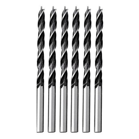 10pcs High Carbon Steel Woodworking Spiral Drill Bit 5mm Wood Drills Full Grinding Blade W/Center Point Power Tools Parts in Kuwait