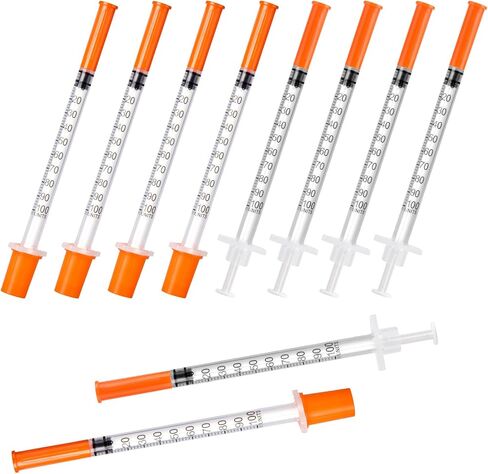 محاقن U-100 1 مل 30 جرام 5/16 بوصة، عبوة فردية لمستلزمات المختبر، 100 عبوة in Kuwait