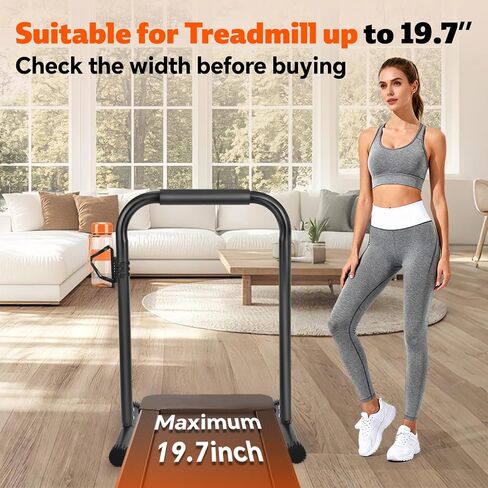 Walking Pad Handle Bar Only, Suitable for Walking Pad up to 19.7" Wide, Adjustable Treadmill Handlebar Height from 34" to 42", Tall People Friendly, Extended Base, Black in Kuwait