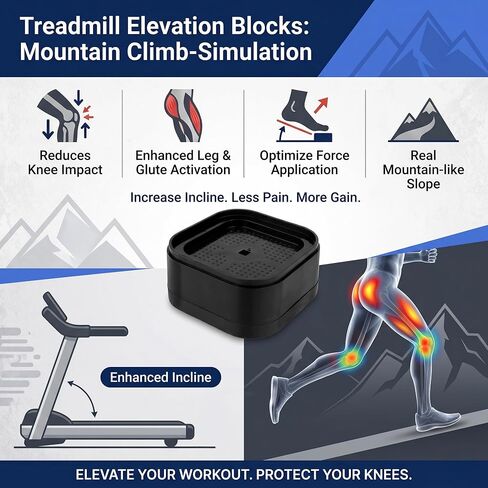 8 Pack Stackable Treadmill Incline Risers Adjustable 1/2/3/4 Inch Height | Anti-Slip Custom Height Walking Pad Incline Risers for DIY Personalized Running Workout, Accessory for Household Home Gym in Saudi Arabia