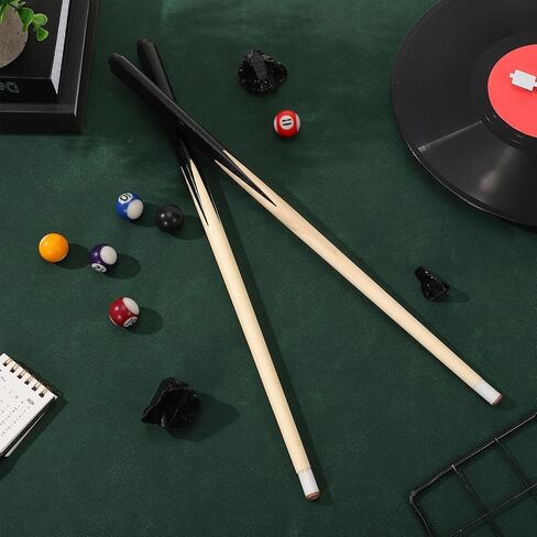 Sewroro 2pcs Mini Pool Cue Sticks for Kids, Short Billiard Cue Wood Sticks for Practice and Tight Spaces in Kuwait