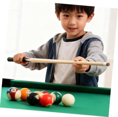 Sewroro 2pcs Mini Pool Cue Sticks for Kids, Short Billiard Cue Wood Sticks for Practice and Tight Spaces in Kuwait