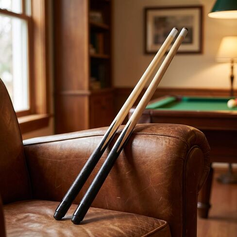 Sewroro 2pcs Mini Pool Cue Sticks for Kids, Short Billiard Cue Wood Sticks for Practice and Tight Spaces in Kuwait