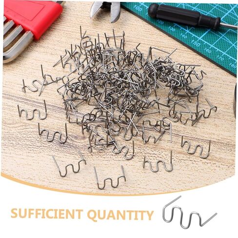 Cabilock 100pcs Hot Staples for Automotive Plastic Repair Wave Shaped Bumper Welding Rods Complete Plastic Welding Kit for All Car Models Durable Efficient Repair in Kuwait