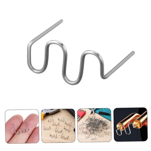Cabilock 100pcs Hot Staples for Automotive Plastic Repair Wave Shaped Bumper Welding Rods Complete Plastic Welding Kit for All Car Models Durable Efficient Repair in Kuwait