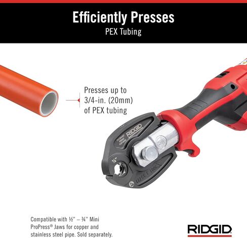 مجموعة أدوات الضغط الصغيرة RIDGID 72543 Model RP 115 مع فكي PureFlow 1/2 بوصة - 3/4 بوصة وحقيبة حمل باللون الأحمر in Kuwait