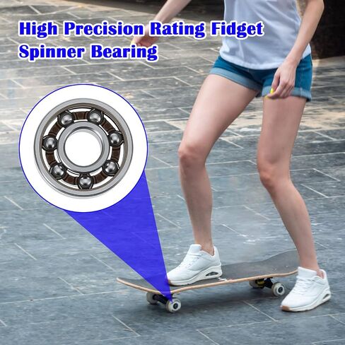 10 PCS 608 Stainless Steel Ball Bearings, High Precision, 8mm x 22mm x 7mm, Smooth Rotation for Fidget Spinners, Skateboards, 3D Printers, RC Cars in Kuwait
