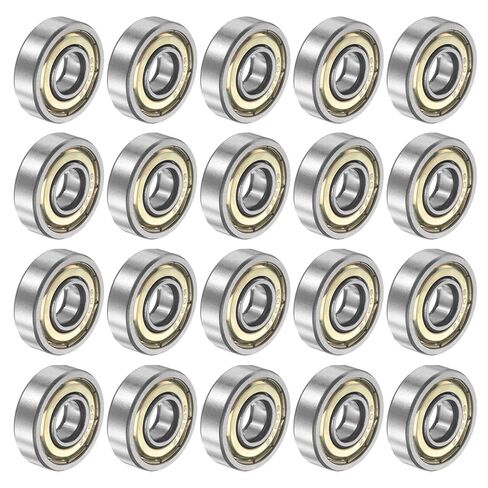 PATIKIL 609ZZ 9mm x 24mm x 7mm Deep Groove Ball Bearing, 20Pcs Double Metal Sealed Miniature Industrial Bearings for Electric Motor Industrial Machine Skateboard Roller Skate in Kuwait